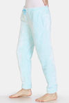 Zivame Fluffy Fur Knit Poly Pyjama - Baby Blue — thumbnail 2